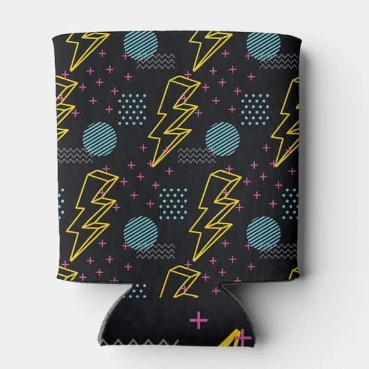 90年代のスタイル:カラフル抽象芸術パターン 缶クーラー (裏面)