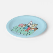 90年代のセサミストリートのヴィンテージの波 ペーパープレート (アングル)