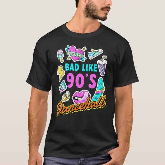 90年代のダンセホール90年代の音楽ディスコレトロ Tシャツ (正面)