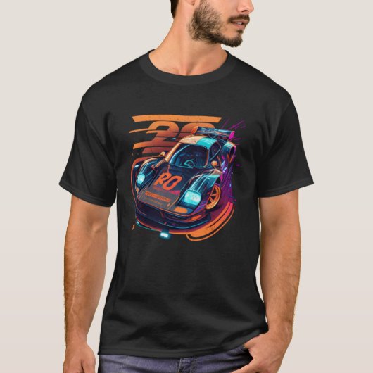 90年代のチューニングカー パースカー レースカー 4 Tシャツ (正面)