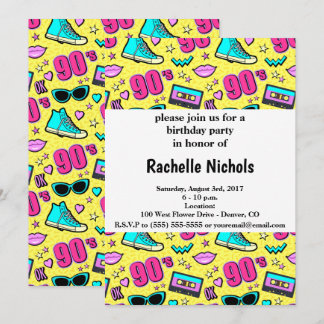 90年代のド派手な柄 招待状