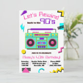 90年代のバースデーパーティーへタイムスリップしよう 招待状 (スタンド正面)