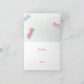 90年代のパーティーテーマパターンサンキューカード サンキューカード (内部)