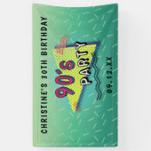 90年代のパーティーパターン旗 横断幕 (縦)