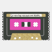 90年代のヒップホップの時代遅れのMixtapeの好意のステッカー 長方形シール (正面)