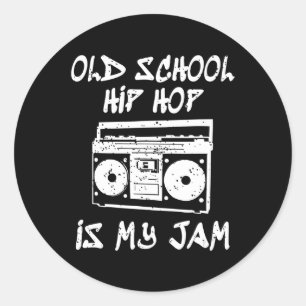 90年代のヒップホップオールドスクールボームボックス音楽愛好家 ラウンドシール