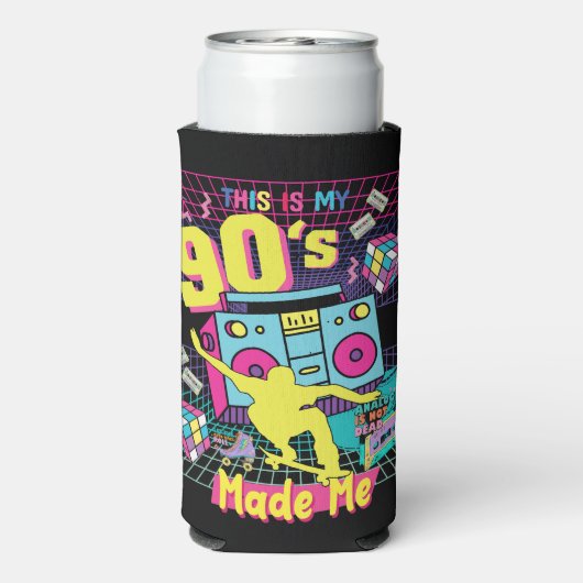 90年代のヒップホップビベスレトロで作られた スリム缶クーラー (Seltzer裏面)