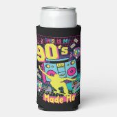 90年代のヒップホップビベスレトロで作られた スリム缶クーラー (Seltzer正面)