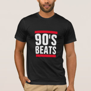 90年代のヒップホップビートグラフィックメニュー Tシャツ