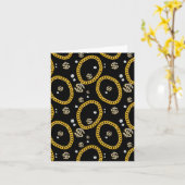 90年代のヒップホップラップミュージックゴールドキューバンリンクチェーン カード (黄色い花)