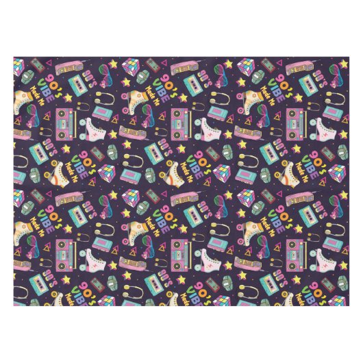 90年代のヒップホップVibesレトロが私のパターンを作った テーブルクロス (正面(横))