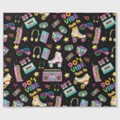 90年代のヒップホップVibesレトロが私のパターンを作った ラッピングペーパー (フラット)