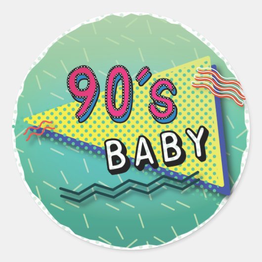 90年代のベビーパターン ラウンドシール (正面)