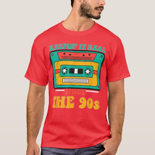 90年代のライフスタイルの雰囲気 レトロ ヴィンテージ ミュージック 90年代 F Tシャツ (正面)