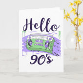 90年代のラジオカセットレコーダー カード (黄色い花)