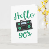 90年代のラジオカセットレコーダー カード (黄色い花)