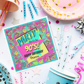 90年代のレトロなパーティーパーソナライズされたナプキン スタンダードランチョンナプキン