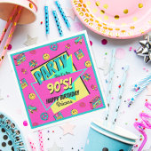 90年代のレトロなパーティーパーソナライズされたナプキン スタンダードランチョンナプキン