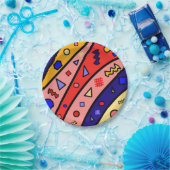 90年代のレトロをテーマにした紙プレート ペーパープレート (パーティー)