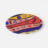 90年代のレトロをテーマにした紙プレート ペーパープレート (アングル)