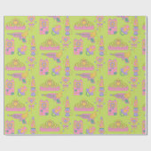 90年代のレトロアイコンパターン ラッピングペーパー (フラット)