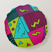 90年代のレトロ枕に戻る ラウンドクッション (裏面)