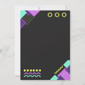 90年代のレトロ誕生日に戻る 招待状 (裏面)