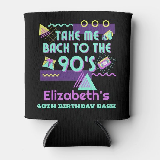 90年代のレトロ誕生日に戻る 缶クーラー (正面)