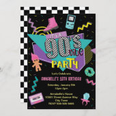 90年代のレトロ誕生日パーティーへの招待に戻る 招待状 (正面/裏面)