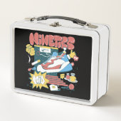 90年代のレトロ メタルランチボックス (正面)