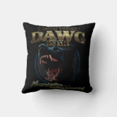 90年代の不安な犬のユーモアの中で、私はその痛みを感じている クッション (裏面)