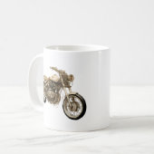 90年代の古いバイクと詩 コーヒーマグカップ (正面左)