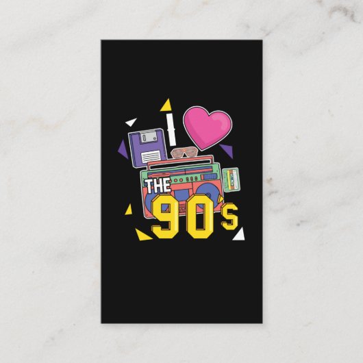 90年代の古い音楽パーティー生まれ1990年代 名刺 (正面)