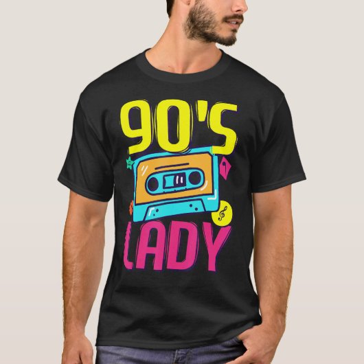 90年代の女の子の衣装90年代の女性の衣装1990年代のファッション Tシャツ (正面)