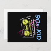 90年代の子供 レトロな雰囲気のカセットプレーヤー ポストカード (正面/裏面)