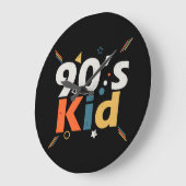 90年代の子 ラージ壁時計 (傾斜)