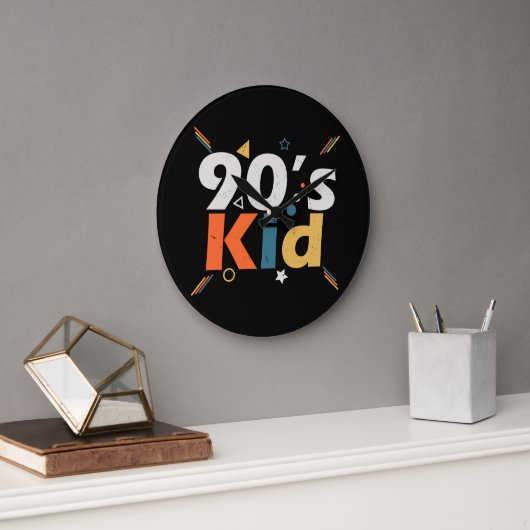 90年代の子 ラージ壁時計 (オフィス)