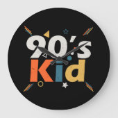 90年代の子 ラージ壁時計 (正面)