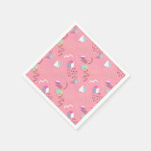 90年代の幾何学模様と正方形 スタンダードカクテルナプキン (角)