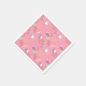 90年代の幾何学模様と正方形 スタンダードカクテルナプキン (角)