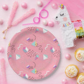 90年代の幾何学模様と正方形 ペーパープレート (パーティー)