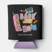 90年代の懐かしいピンクの黄色の黒の名前に戻る 缶クーラー (裏面)