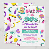 90年代の懐かしい再会招待状 招待状 (正面/裏面)
