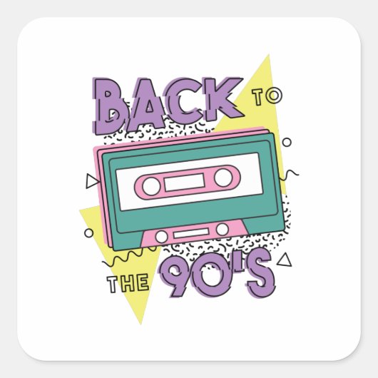 90年代の懐かしさが蘇るクラシックカセット スクエアシール (正面)