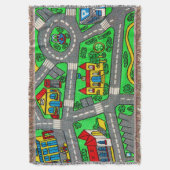 90年代の懐かしさ、トラックカーロードノスタルジック スローブランケット (正面縦)