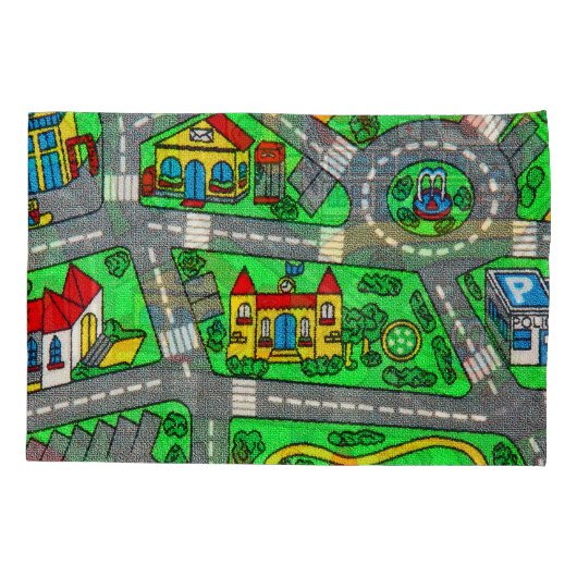 90年代の懐かしさ、トラックカーロードノスタルジック 枕カバー (裏面)