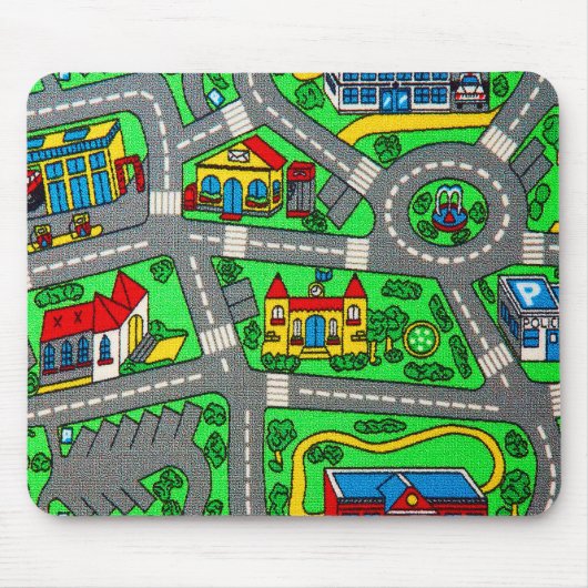 90年代の懐かしさ、懐かしいトラックカーペットカーロード マウスパッド (正面)