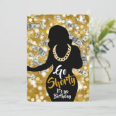 90年代の旧学校ヒップホップ誕生日写真 サンキューカード (スタンド正面)