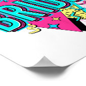 90年代の花嫁 レトロな90年代の花嫁 卒業パーティー ポスター (角)