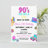 90年代の誕生日パーティー招待レトロ30歳の誕生日 招待状 (スタンド正面)
